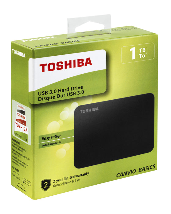 Disco Duro Externo Toshiba Canvio Basics Hdtb410ek3aa - 1tb · Usb 3.0 · 2.5