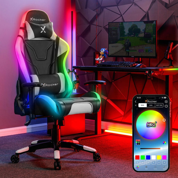 EAN 0094338230291 - X Rocker Agility eSports RGB Silla para videojuegos de PC Asiento acolchado tapizado Negro, Gris imagen 1