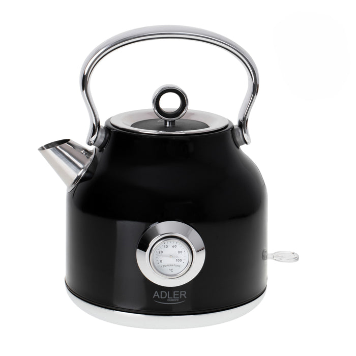 Hervidor Adler Ad 1346b Con Termómetro, Eléctrico, Potencia 2200 W, Capacidad 1,7 L, Negro