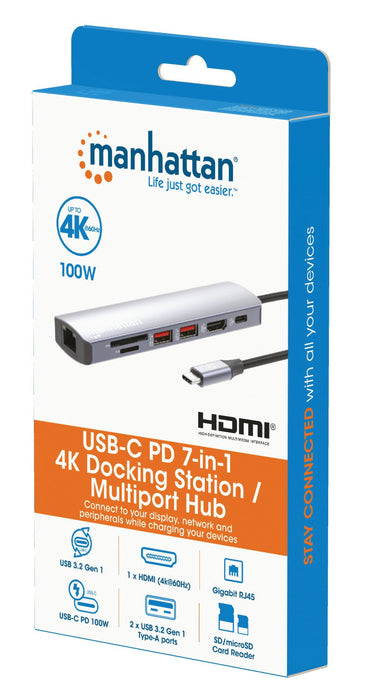 EAN 0766623153966 - Manhattan 153966 base para portátil y replicador de puertos Alámbrico USB 3.2 Gen 2 (3.1 Gen 2) Type-C Pl imagen 9