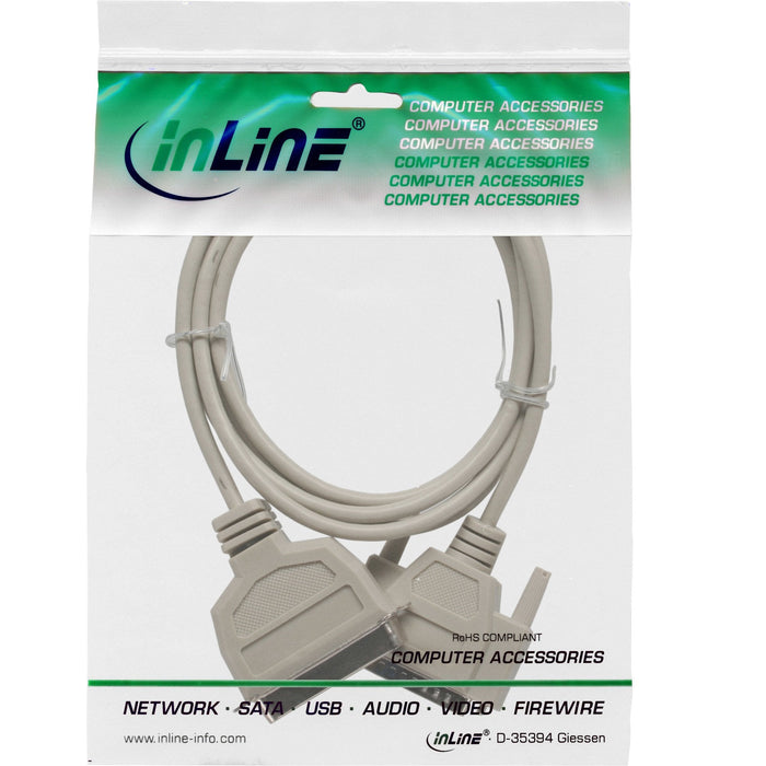 Cable De Impresora Inline Bidireccional De 25 Pines D-Sub A 36 Pines Centronics De 2 M