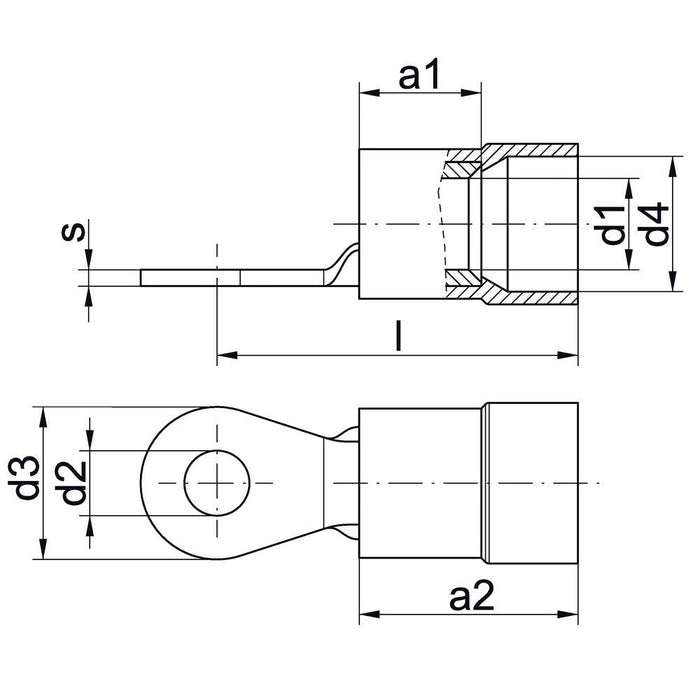 Klau Cableschuh 65010 4,0-6,0qmm M10