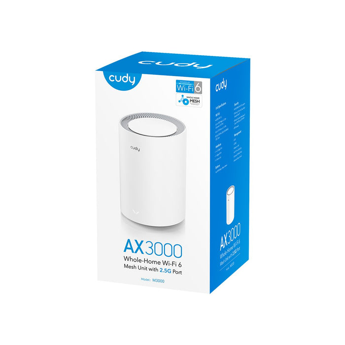 EAN 6971690793234 - Cudy AX3000 Wi-Fi 6 Mesh 2.5G Solution Doble banda (2,4 GHz / 5 GHz) Wi-Fi 6 (802.11ax) Blanco Interno imagen 6
