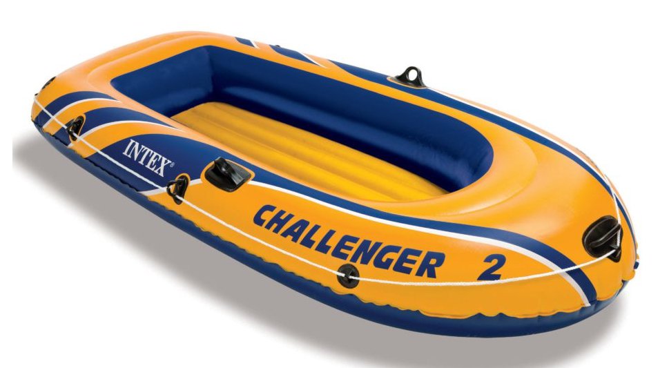 Barca Challenger Con 2 Remos; 236 X 114 X 41 Cm