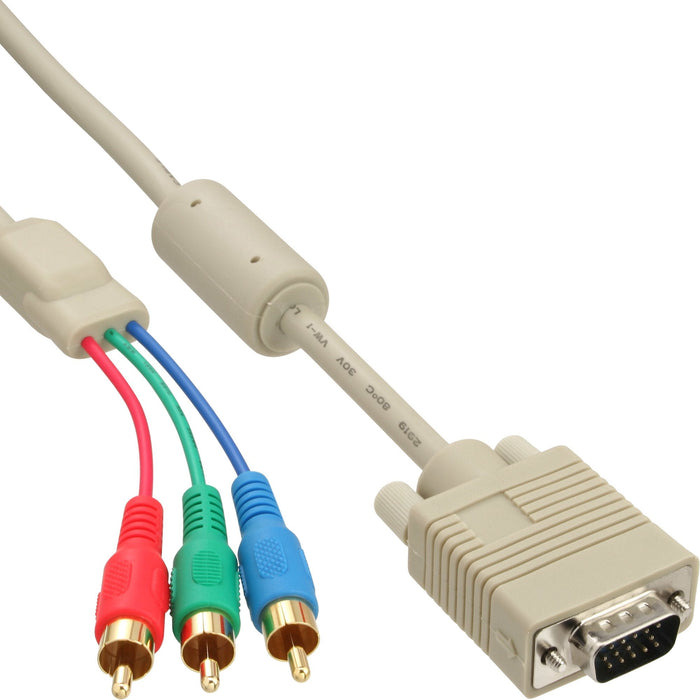 Inline Vga Rgb Cable Vga Macho A 3x Rca Macho 2m