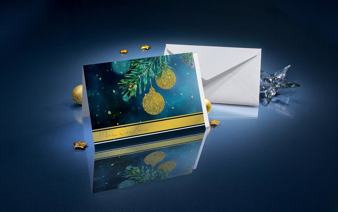 Sigel Weihnachtskarten Golden Glitter Ds065 Din A6, 10 Unidades