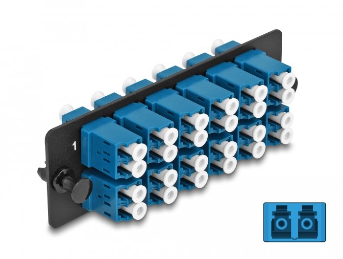 Delock Lwl Adapter Panel Lc Duplex Upc 12 Port Blau