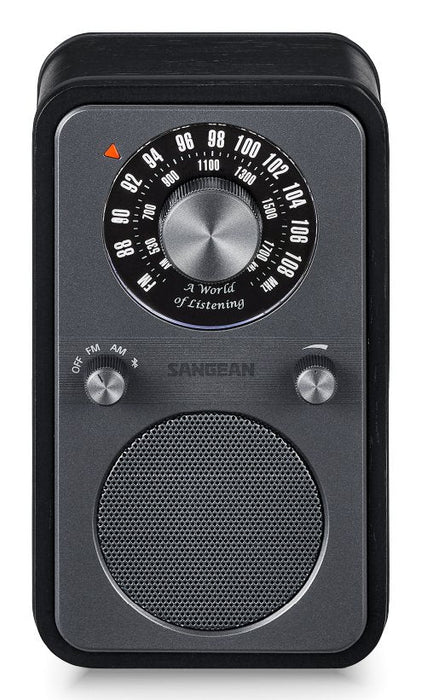 Sangean Wr-9 Roble De Medianoche Radio Analógica De Madera Con Am Fm Bluetooth