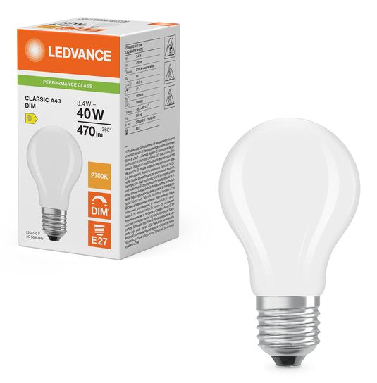 EAN 4099854463693 - Osram LED CLASSIC A DIM P lámpara LED Blanco cálido 2700 K 3,4 W E27 D imagen 3