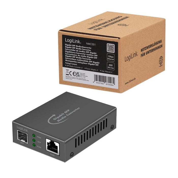 Logilink 1 Gigabit Media Converter Rj45 To Sfp