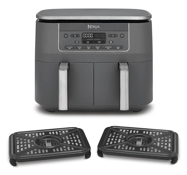 EAN 0622356322690 - Ninja DZ300EU freidora Doble 7,6 L Independiente 2400 W Freidora de aire caliente Gris imagen 3
