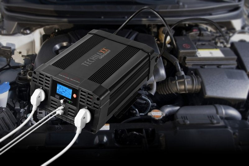 EAN 4260358124544 - Technaxx TE22 adaptador e inversor de corriente Auto 2000 W Negro imagen 2