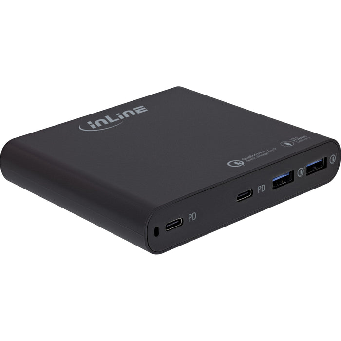 Inline® Usb Power Supply, Gan Charger, 4-Port, 2x Usb-C + 2x Usb-A, 120w, White