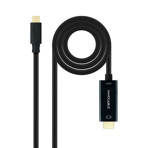 EAN 8433281012882 - Nanocable 10.15.5132 adaptador de cable de vídeo 1,8 m USB Tipo C HDMI tipo A (Estándar) imagen 1