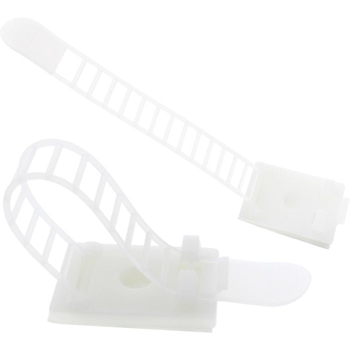 Abrazadera De Cable Ajustable Inline 64mm Blanco 10uds
