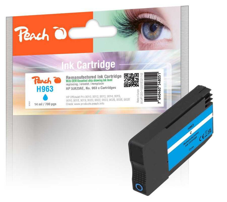 EAN 7640460548051 - Peach 3JA23AE cartucho de tinta 1 pieza(s) Compatible Cian imagen 1