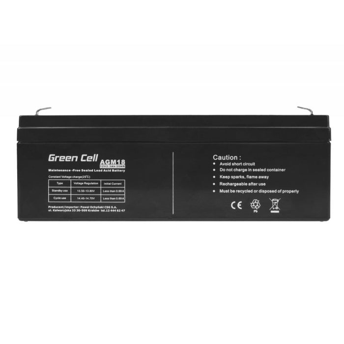 EAN 5903317223986 - Green Cell AGM18 batería para sistema ups 12 V 2,3 Ah imagen 11