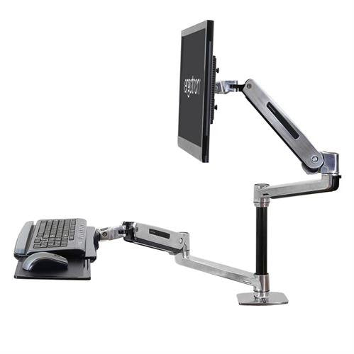 Ergotron Workfit-Lx Sitz-Steh-Tischmontagesystem Lcd Und Tastaturschwenkarm Lcd Bis 106cm 42zoll 3,2-11,3kg.