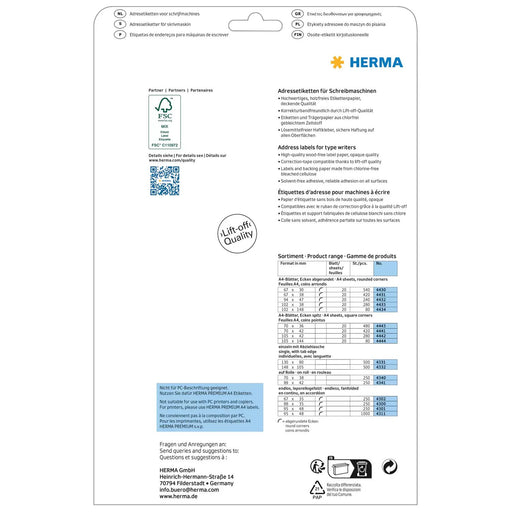 EAN 4008705044349 - HERMA 4434 etiqueta para dirección Blanco imagen 2