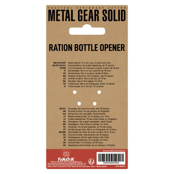 Fanattik Flaschenöffner Magn. Rückseite Metal Gear Ration