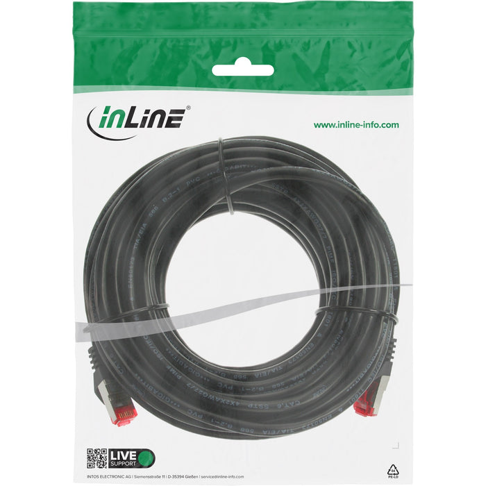 Cable De Red Inline S/Ftp Pimf Cat.6 250mhz Pvc Cobre Negro 15m