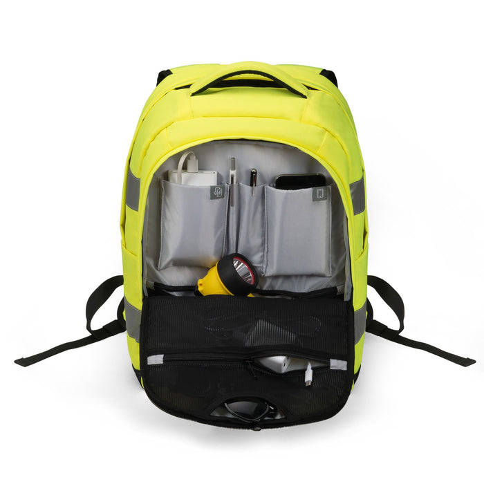 EAN 7640239422254 - DICOTA Hi-Vis V2 mochila Mochila de senderismo Amarillo Tereftalato de polietileno (PET), Termoplástico d imagen 5