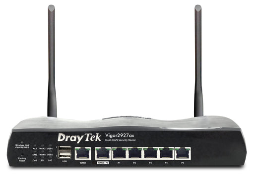 EAN 4710484743022 - DrayTek Vigor2927ax router inalámbrico Gigabit Ethernet Doble banda (2,4 GHz / 5 GHz) Negro imagen 2