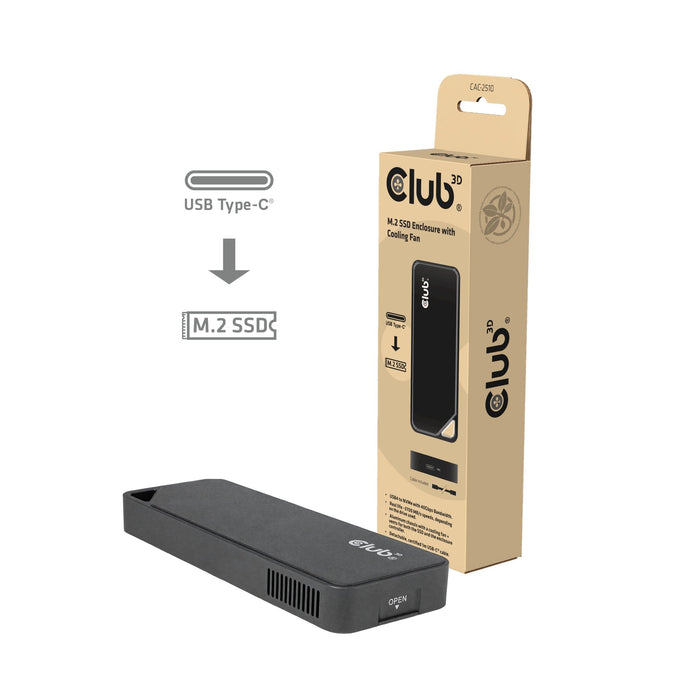 Club3d Ssd Carcasa M.2 Con Ventilador Usb4, Nvme Retail