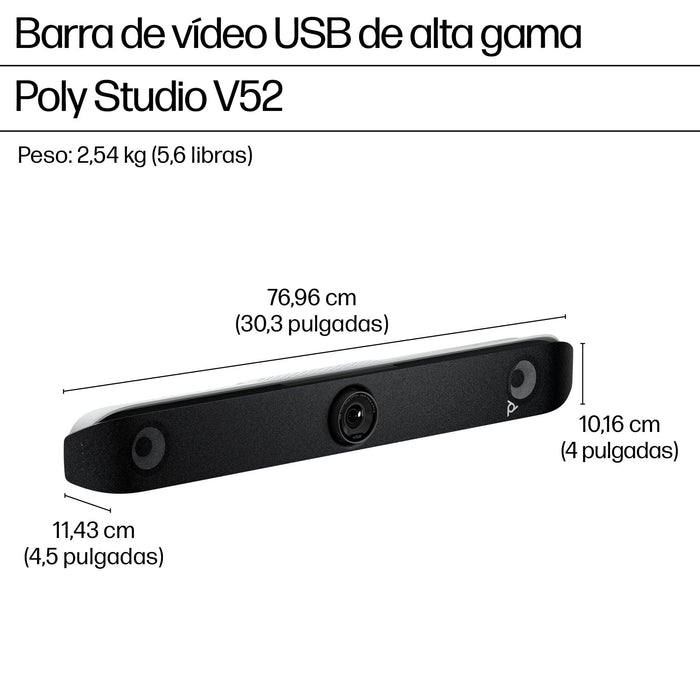 EAN 0198122618408 - HP Poly V52 Blanco 3840 x 2160 Pixeles imagen 4