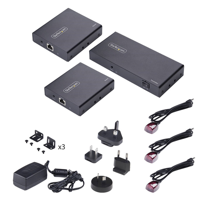 Startech.Com 2-Port Hdmi Extender Und Splitter Uber Cat6 4k 60hz Bis 70m Lnge 1x2 Hdmi Uber Netzwerkcable-Lan Cable Verteilerkit