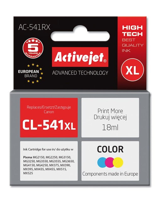 EAN 5901443019657 - Activejet AC-541RX cartucho de tinta 1 pieza(s) Compatible Alto rendimiento (XL) Cian, Magenta, Amarillo imagen 2
