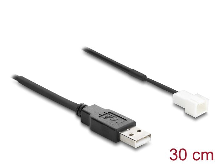 Delock Cable De Ventilador Usb-A 2.0 St > 3pin Conexión De Ventilador.-St 30cm
