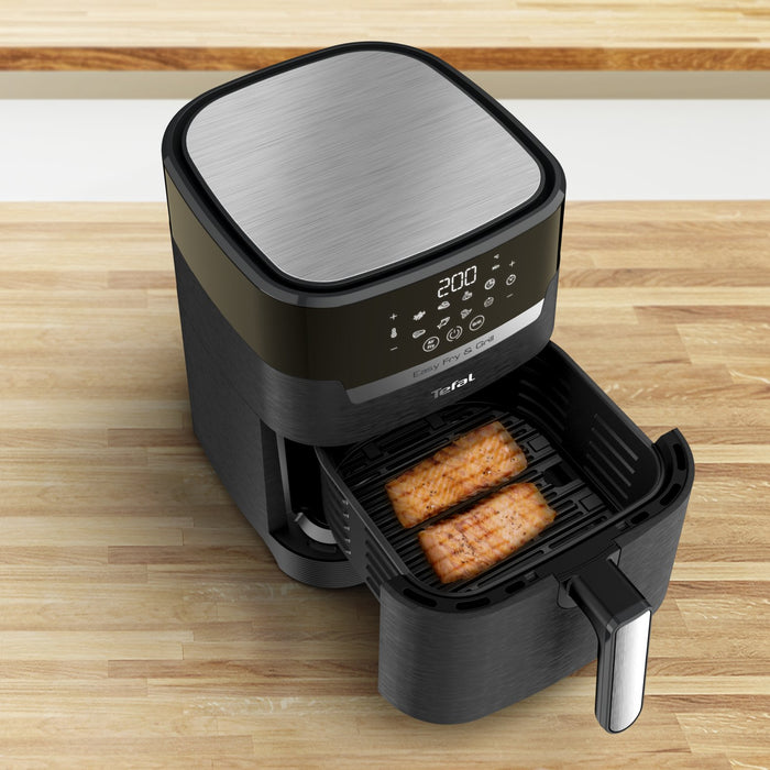 EAN 3045380020757 - Tefal Easy Fry & Grill EY5058 Sencillo 4,2 L Independiente 1550 W Freidora de aire caliente Negro imagen 8