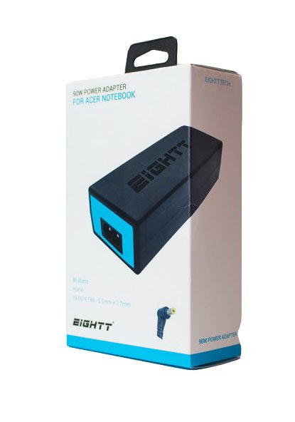 EAN 8425402171035 - Eightt EAC90 adaptador e inversor de corriente Interior 90 W Negro imagen 2