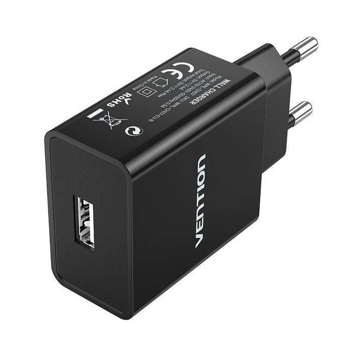 Cargador De Pared Vention Wml-Ch07-Eu-B 1xusb 12w