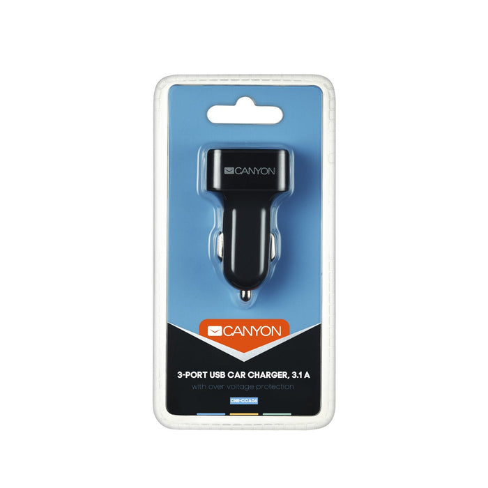 Canyon Car Charger C-06 3.1a 3usb-A Black