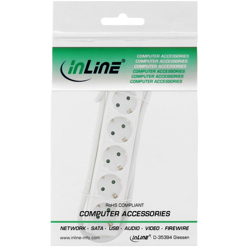 EAN 4043718210497 - InLine 16451F base múltiple 1,5 m 5 salidas AC Blanco imagen 2