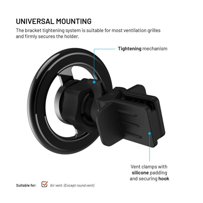 Fixed Magmount Vent, Black