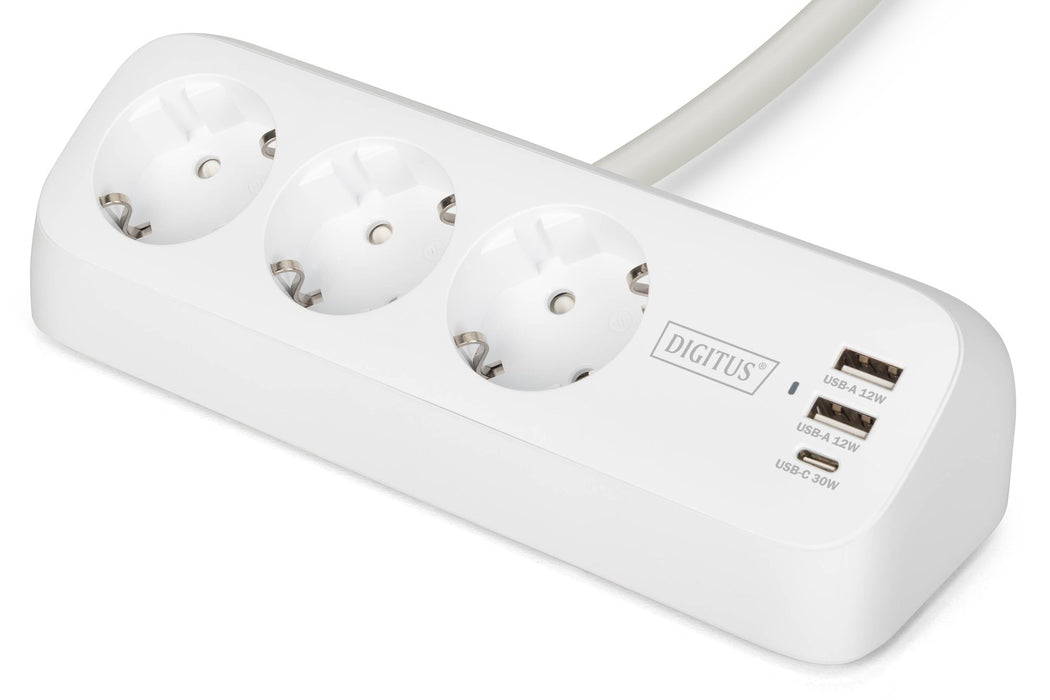 EAN 4016032502074 - Digitus DA-70626 base múltiple 1,5 m 3 salidas AC Interior Blanco imagen 1