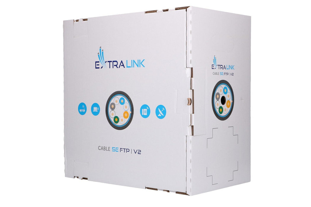 EAN 5902560368710 - Extralink CAT5E FTP (F/UTP) V2 OUTDOOR TWISTED PAIR 305M - Kabel - Netzwerk cable de red Negro F/UTP (FTP imagen 2