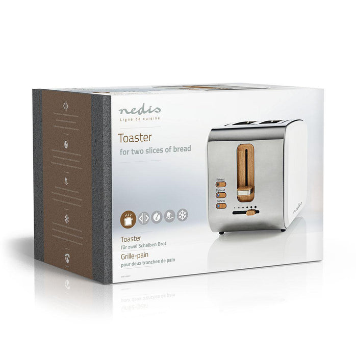 EAN 5412810270330 - Nedis KABT510EWT tostadora 6 2 rebanada(s) 900 W Blanco imagen 6