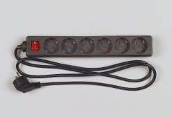 EAN 4008297123804 - REV 512380555 limitador de tensión Negro 6 salidas AC 250 V 1,4 m imagen 1