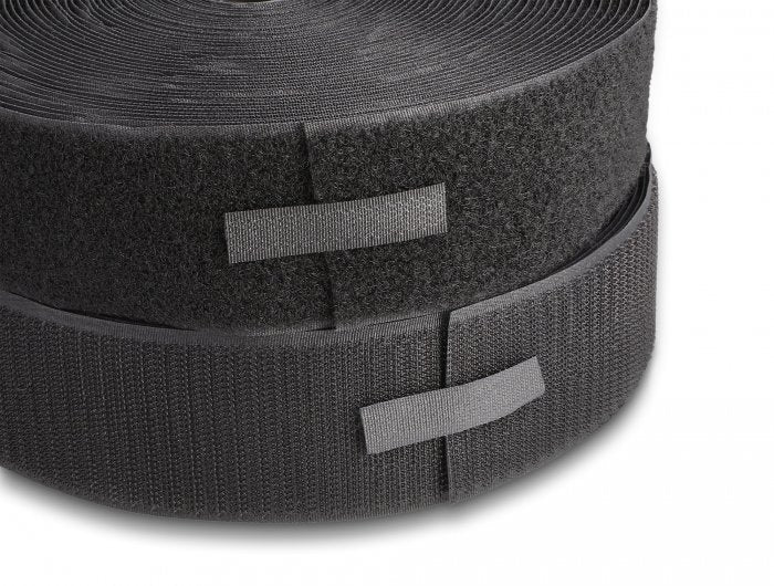 Delock Cinta Adhesiva De Velcro Resimente Y Cinta De Vellón 25mx50mm Sw
