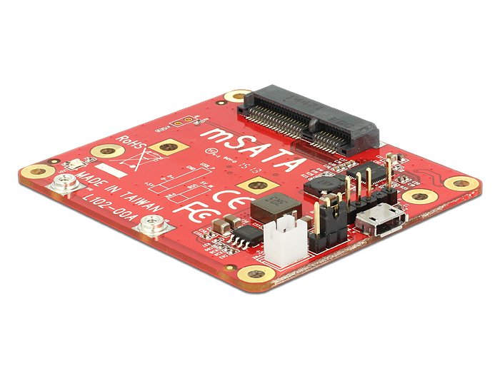 Delock 62648 Convertidor Raspberry Pi Usb Micro-B Hembra / Base De Conexiones Usb > Msata 6 Gb/S