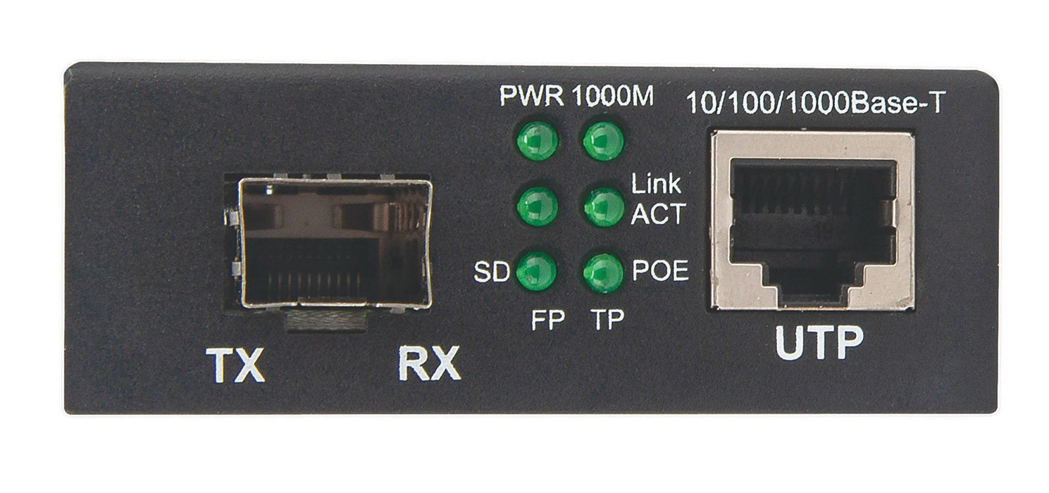 EAN 0766623508216 - Intellinet 508216 convertidor de medio 1000 Mbit/s Negro imagen 3