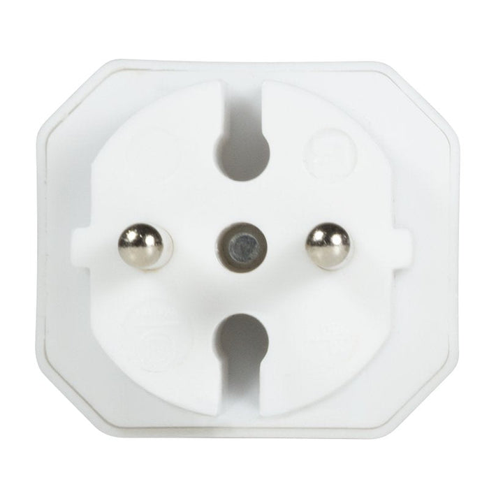 Logilink Adapter With 2 Euro Sockets, Blanco