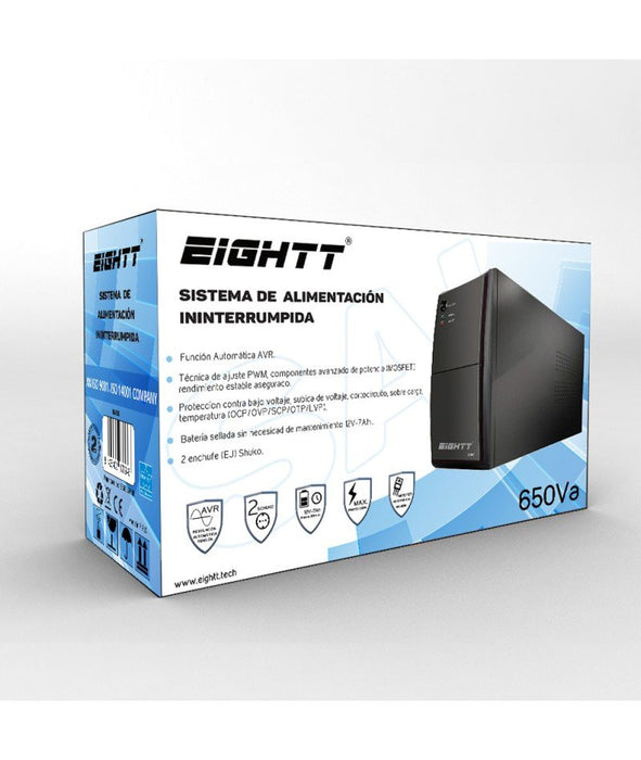 EAN 8425402170946 - Eightt ES650 sistema de alimentación ininterrumpida (UPS) En espera (Fuera de línea) o Standby (Offline)  imagen 2