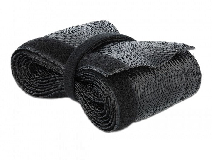 Delock Funda Trenzada Con Cierre De Velcro 10 M X 32 Mm Negro