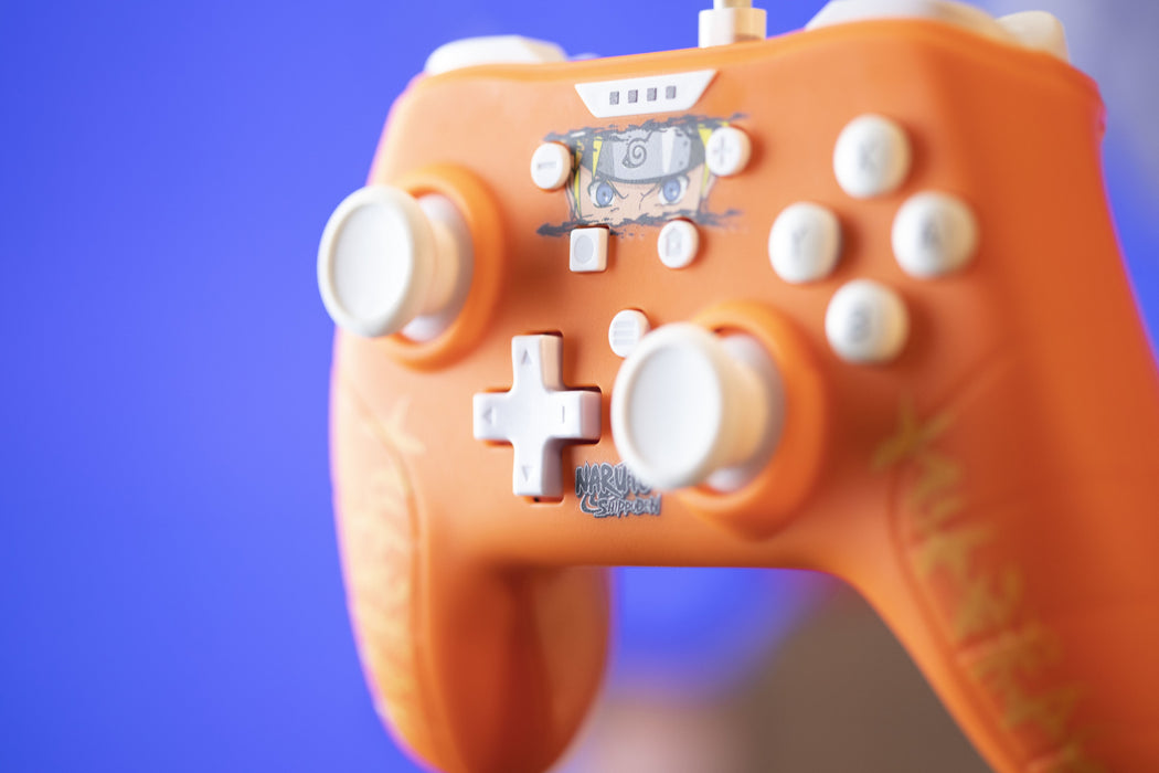 Gamepad Konix Switch Naruto Cable 3m Compatible Con Pc Color Naranja Kx-Nar-Sw-Pad-Ora