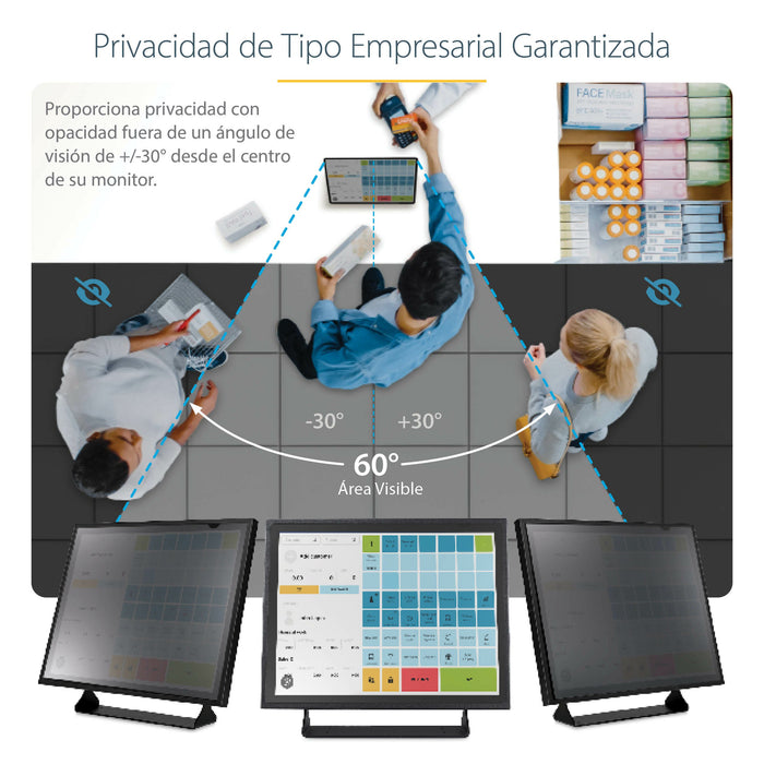 EAN 0065030900621 - StarTech.com 1754-PRIVACY-SCREEN filtro para monitor 43,2 cm (17") Filtro de privacidad para pantallas si imagen 9